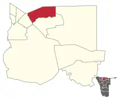 Karte Okankolo (Wahlkreis) in Namibia