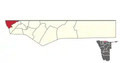 Karte Ongenga (Wahlkreis) in Namibia