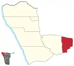 Karte Outjo in Namibia