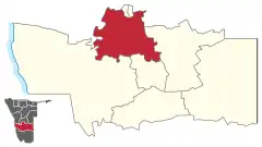 Karte Rehoboth-Land in Namibia