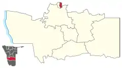 Karte Rehoboth-Stadt (Ost) in Namibia