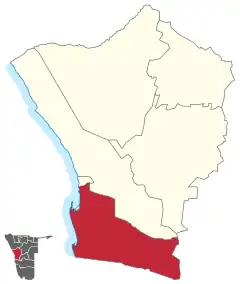 Karte Walvis Bay-Land in Namibia