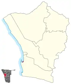 Karte Walvis Bay in Namibia