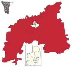 Karte Groot Aub in Namibia