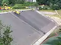 Sanierung des Asphaltversiegelung des Hauptdammes  (Sommer 2008)