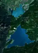 Walchensee und Kochelsee (NASA-Satellitenbild)