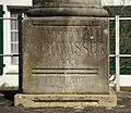 Escherdenkmal in Walenstadt, Sockel mit Hochwassermarken