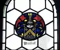 Wappen der Familie Wallot im Fenster der Katharinenkirche in Oppenheim
