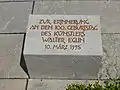Anlässlich seines 100. Geburtstages errichtete die Gemeinde Diegten 1995 auf dem Friedhof eine schlichte Gedenkstätte