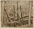 Walter Ophey: Sägewerk, Radierung, 1920–1923, 33,2 × 40,5 cm