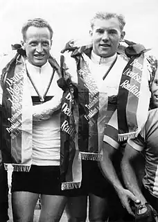 Deutsche Meister im Tandem 1958: Toni Auer (r.) und Walter Sonntag