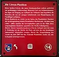 Info-Tafel des Wandsbeker Bürgervereins zu den Löwenplastiken …