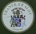 Das Wappen von Schloss Tranekær
