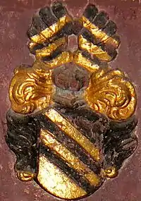 Wappen derWeitershausenauf dem Epitaph des Caspar Schutzbar († 1588)in Treis an der Lumda