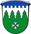 grün-silberner Tannenschnitt im Wappen von Burgwald