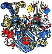 Wappen der Freiherren von Budberg gen. Bönninghausen im Wappenbuch des Westfälischen Adels