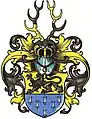 Wappenvarainte derer von Gladebeck im Wappenbuch des Westfälischen Adels, mit Gegenhermelin im unteren blauen Feld
