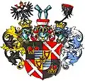 Wappen der Grafen von Heyden-Hompesch im Wappenbuch des Westfälischen Adels (1767)