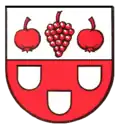 Drei Schildlein (2:1) gestellt (hier spanisch, Hößlinsülz, DE)