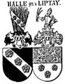 Wappen der Halle genannt von Liptay („nebeneinander“)