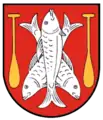 Drei schräggekreuzte silberne Fische (Kappel am Rhein)