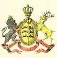 Entwurf des Großen Wappens des Königreichs Württemberg von 1817.