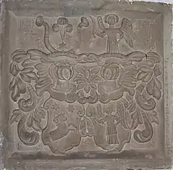 Wappenstein im Burgkeller der Marienburg