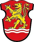 Steigender Löwe im Wappen von Lauenau