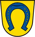 Leinfelden („In Gold ein 12-gelochtes, blaues Hufeisen.“)