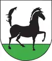 MarschalkenzimmernIn Silber (Weiß) auf grünem Boden ein linkshin schreitendes schwarzes Pferd