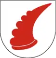 Das heute in Pfedelbach übliche Wappen. Das amtliche Wappen wird nicht mehr verwendet.