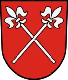 Remichinger Wappen mit gekreuzten Glefen (erstmals 1258 belegt)