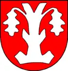 Stilisierter geästeter Eichenstamm mit einem Blatt je Seite: Schwülper, Niedersachsen