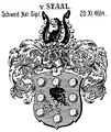 Wappen derer von Staal (schwedische Natularisation vom 20. November 1684)