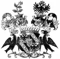 Wappen der Grafen Vrints von Treuenfeld und zu Falkenstein (1860)