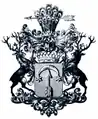 Wappen der Grafen Wassilko von Serecki, s-w 1918