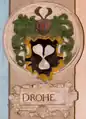 Wappen derer von Trohe auf dem Epitaph des Henrich von Selbollt im Kreuzgang des Mainzer Doms