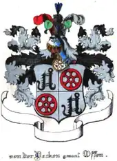 Wappen der Familie v. der Decken-Offen im Wappenbuch des Königreichs Hannover 1852