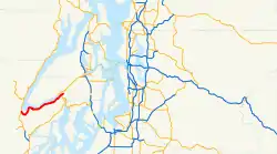 Karte der Washington State Route 106