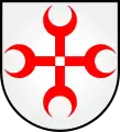 mit Halbmonden besetztes Kreuz