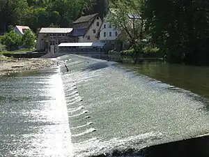 Streichwehr und Kraftwerk Bad Niedernau
