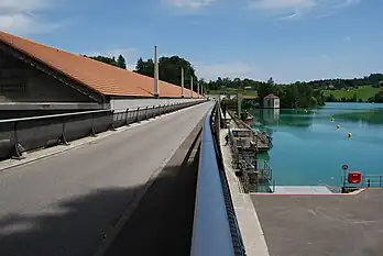 Wasserkraftwerk Mühleberg mit Wohlenseestaumauer
