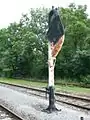 Historischer Wasserkran im Bahnhof Tattendorf
