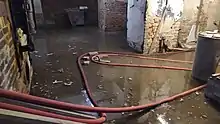 Wasserschäden im Heizungskeller - trotz Pumpen des Vereins (2019)