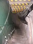 Treppe am Wassertank im Innern des Turms