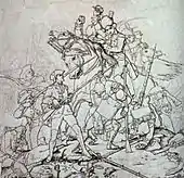 Skizze des Waxhaw Massacre