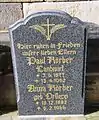 Grabstein der Eheleute Paul und Anna Körber (Paul K. war von 1922 bis 1933 Bürgermeister des Ortes)