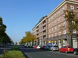 Müllerstraße, nordwestlich der Einfahrt
