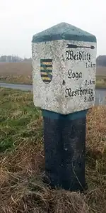 Wegweisersäule Dreikretscham Süd