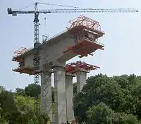 Weidatalbrücke im Freivorbau